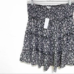 NWT AMERICAN EAGLE Floral Smocked Tiered Mini Skirt - S